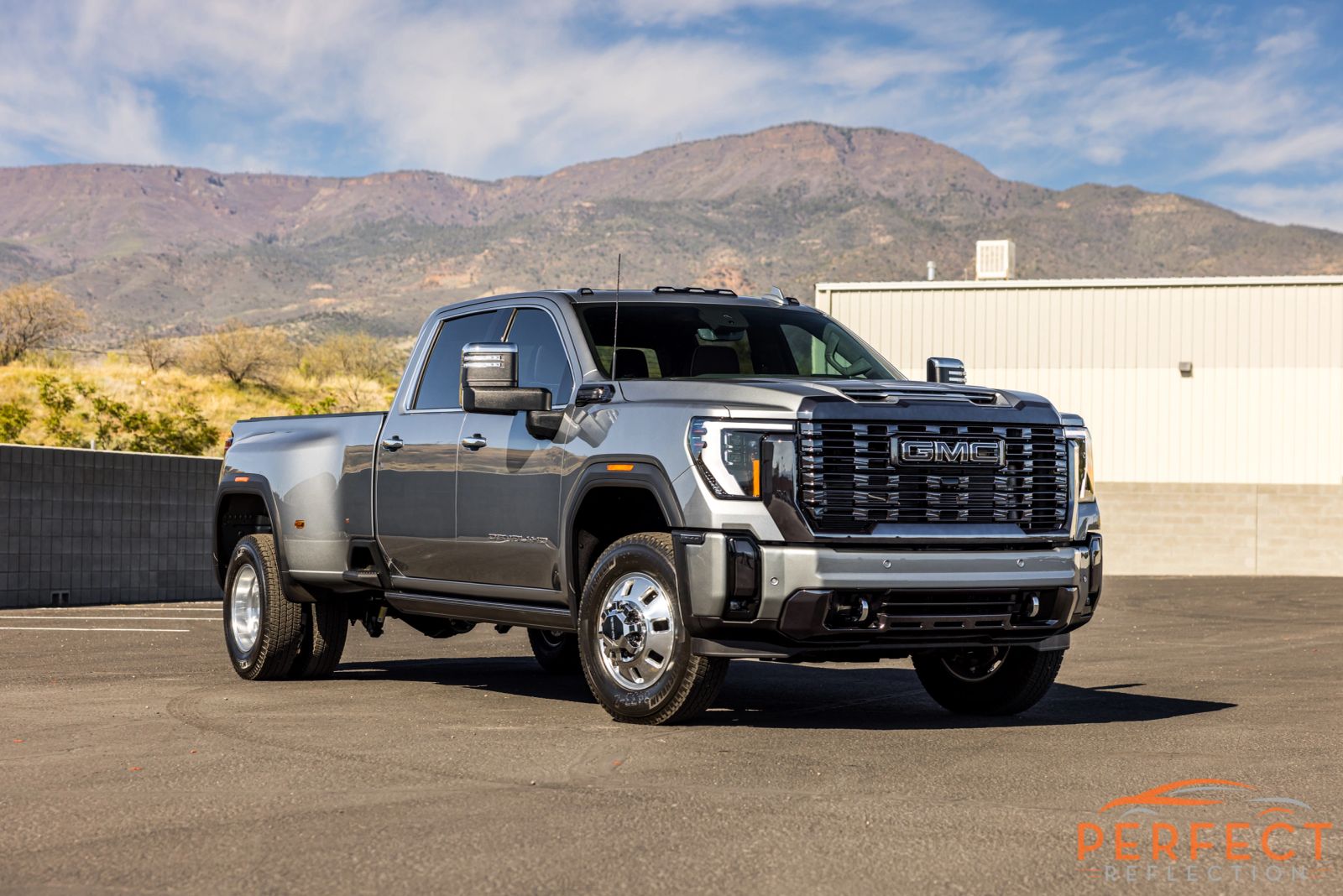 Gray GMC Sierra heavy-duty pickup