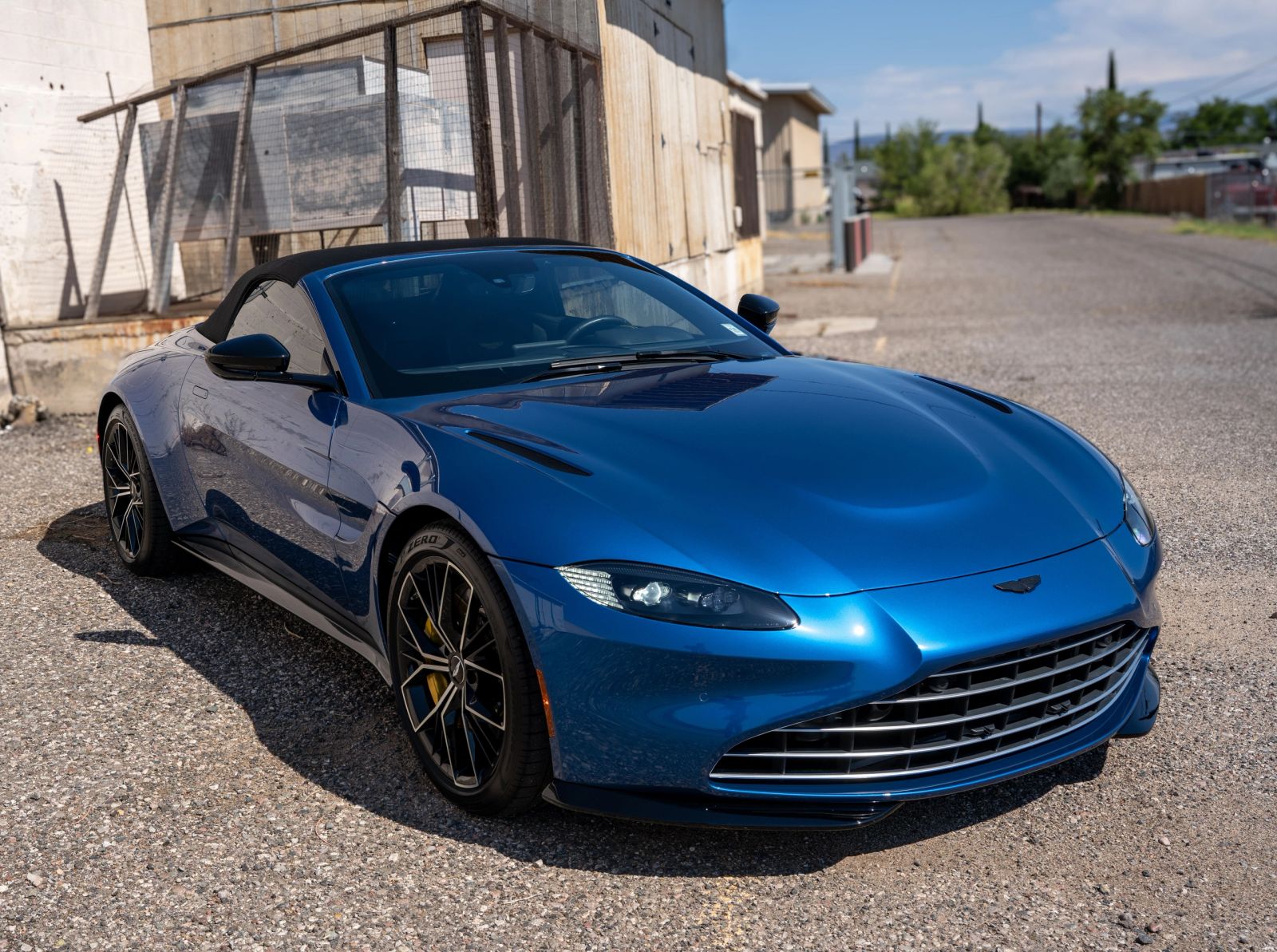 Blue Aston Martin Vantage with a deep gloss finish