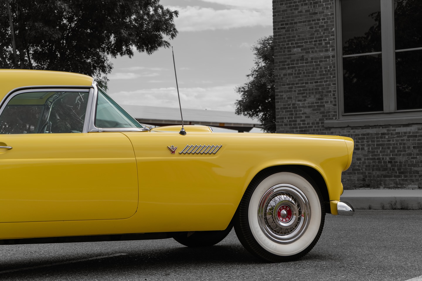 Yellow Ford Thunderbird
