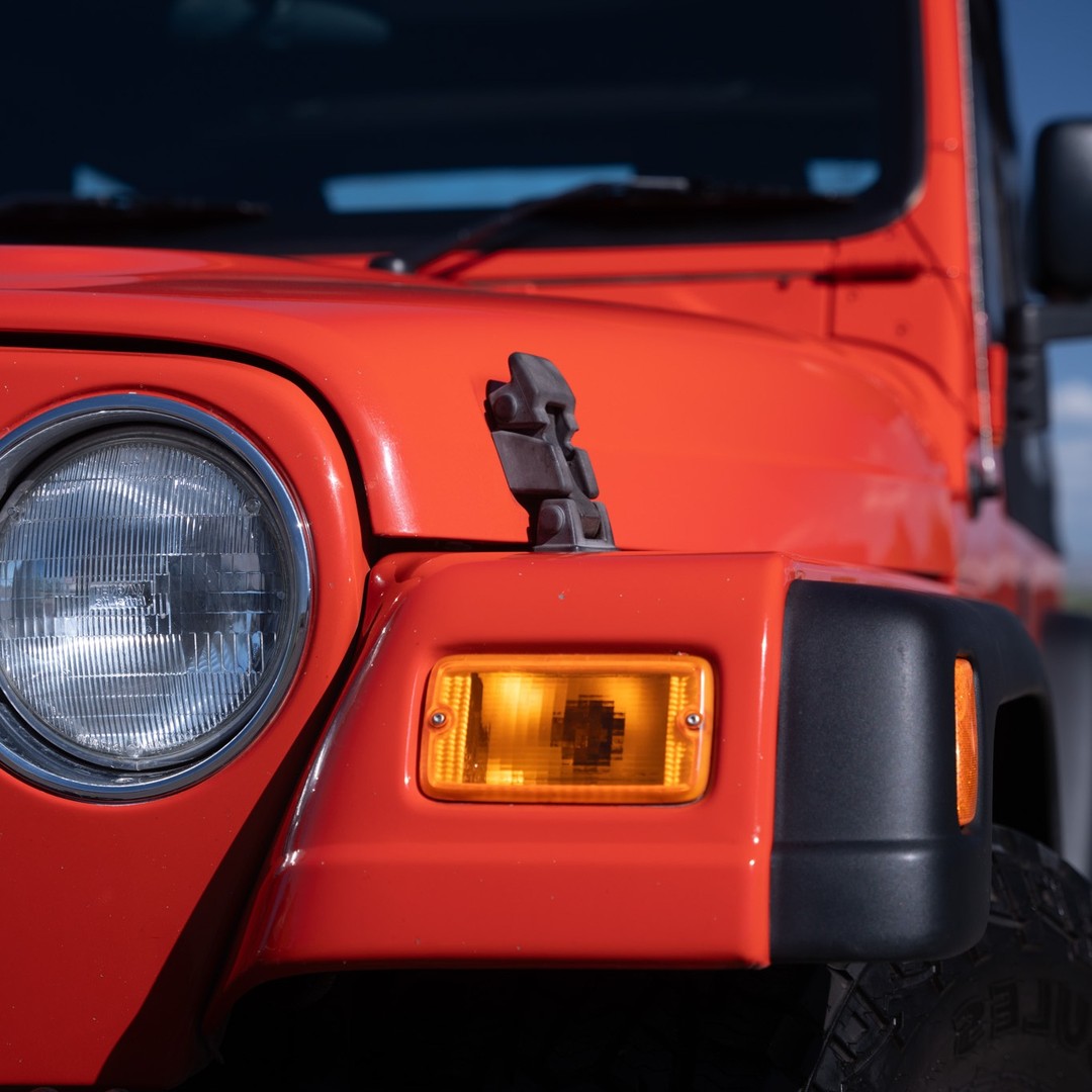 Red Jeep Wrangler front